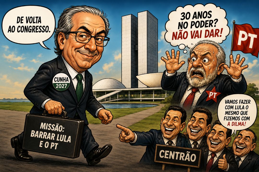 Eduardo Cunha articula volta ao Congresso para barrar projeto de poder de Lula e do PT