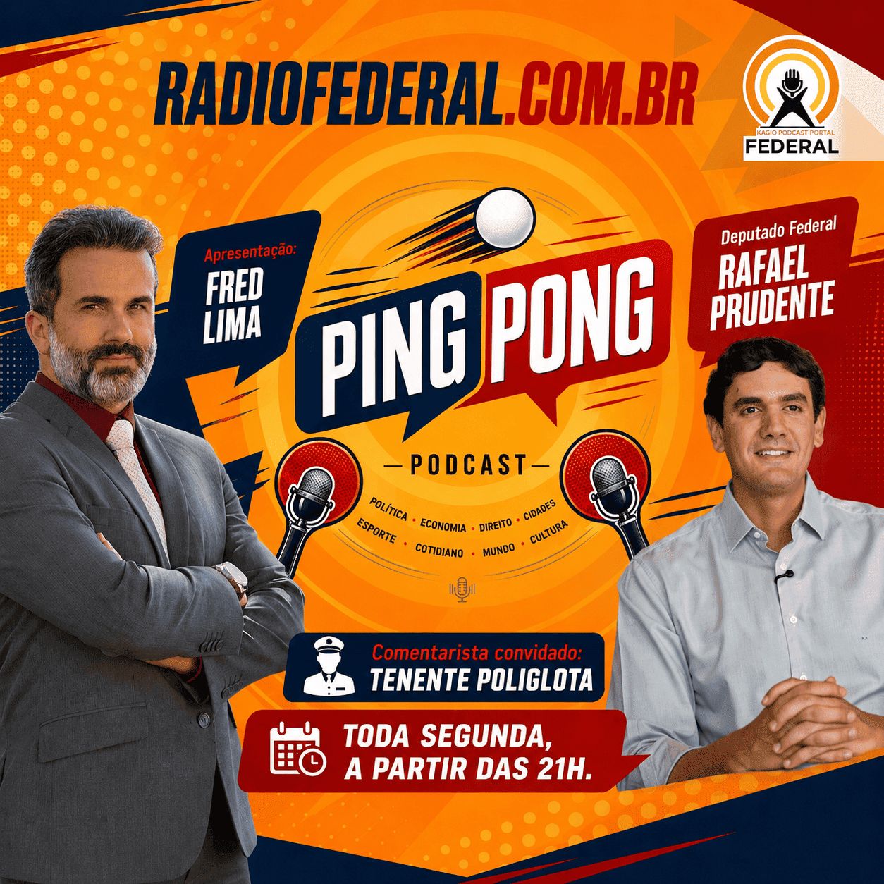 Fred Lima está de volta com o programa Ping Pong nesta segunda (18)
