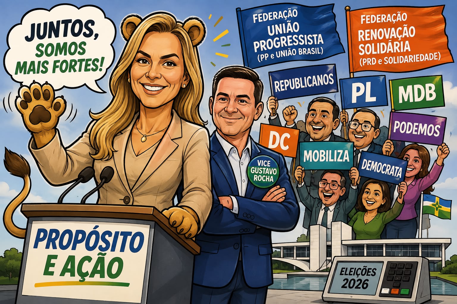 Celina Leão registra coligação Propósito e Ação com 11 partidos na chapa