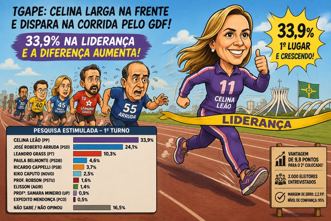 Pesquisa Igape: Celina Leão abre vantagem na liderança na disputa ao GDF