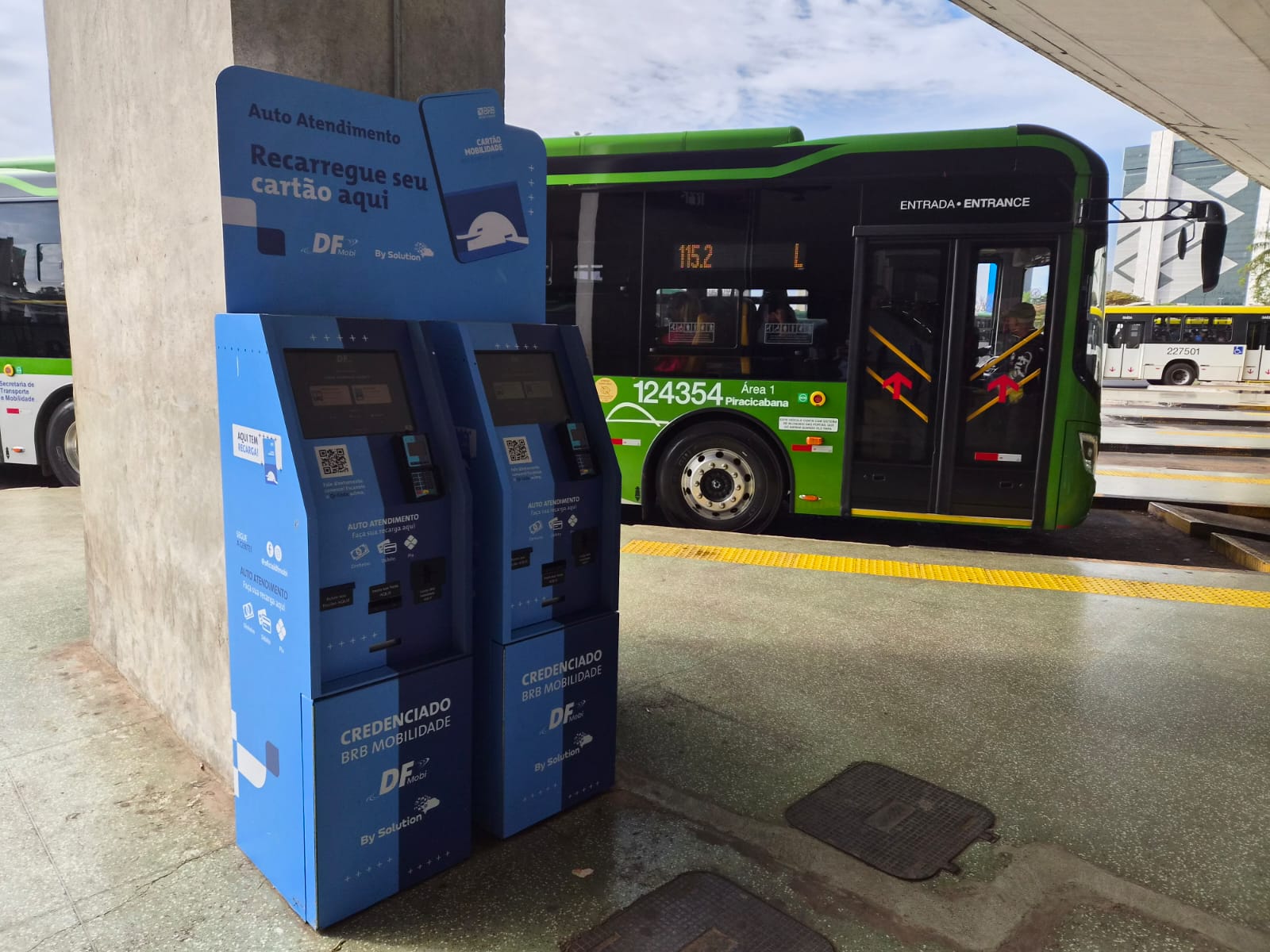 Totens permitem recarga do Cartão Mobilidade sem filas no DF